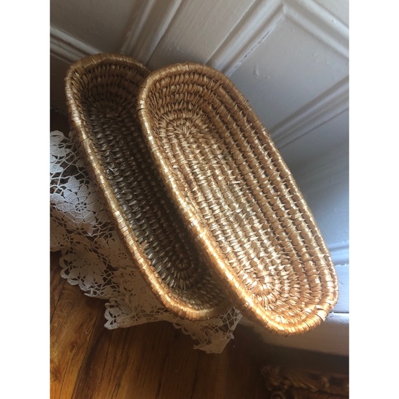 Raffia-Boho-Oval-Natural Baskets-Handmade - Picture 4 of 6
